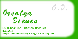 orsolya dienes business card